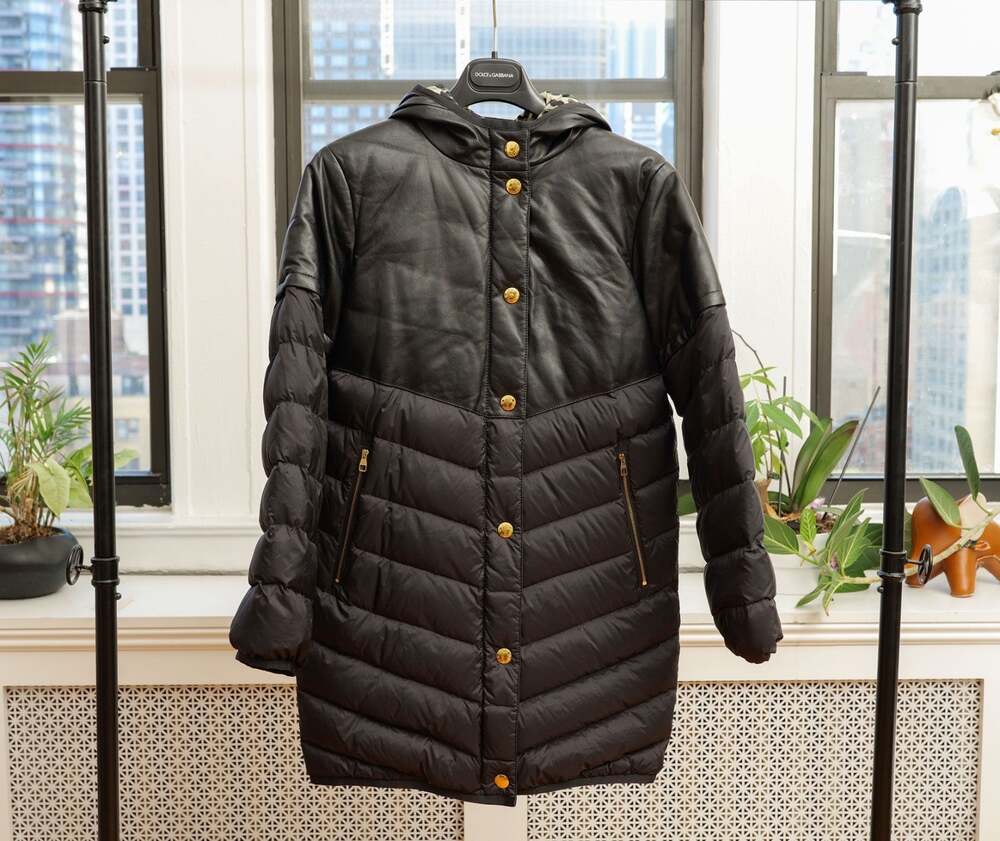 Louis Vuitton Black Down Puffer Coat Detachable Sleeves (FR 36 / US 4)
